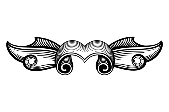 Antique Floral Scroll Graphics & Illustrations