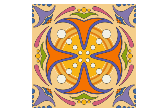 Colorful Tile Pattern Graphics & Illustrations