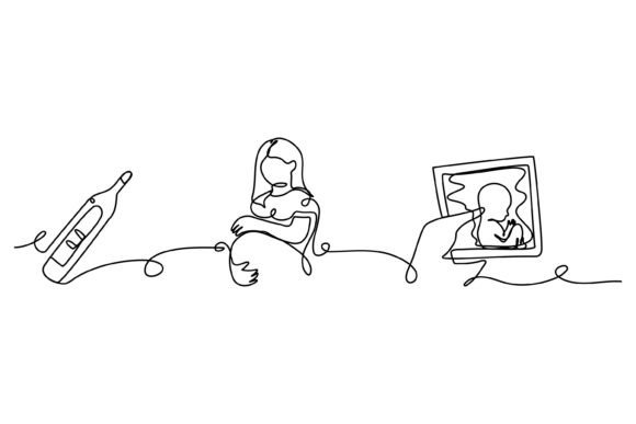 Continuous Line Design of Examination Graphics & Illustrations