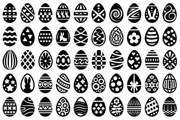 Easter Eggs Design Set: Graphics & Illustrations for Sellers
