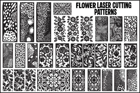 Flower Laser Cutting Patterns Bundle: Graphics & Illustrations