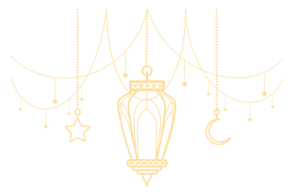 Golden Lantern Hanging: Holiday Festive Graphics & Illustrations