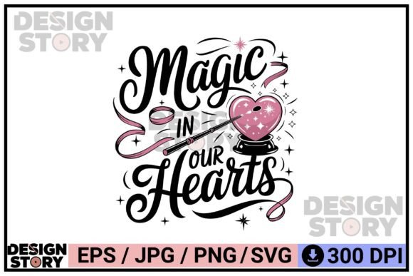 Magic in Hearts – Valentine Typography Graphics & Illustrations