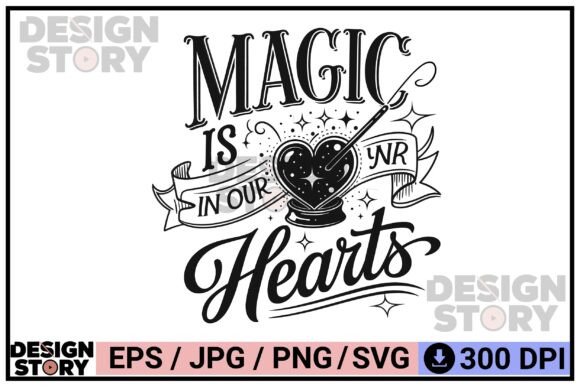 Magic in Our Hearts Script Typography: Graphics & Illustrations for Editorial Warmth