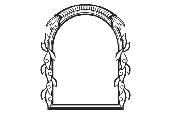 Old Ornate Frame Engraving in Antique De
