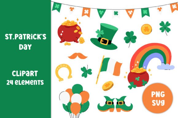 St Patricks Day PNG Clipart: Graphics & Illustrations for Local Branding