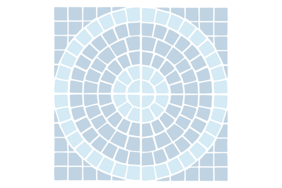 Stone Rosette Pattern. Promenade Walkway Graphics